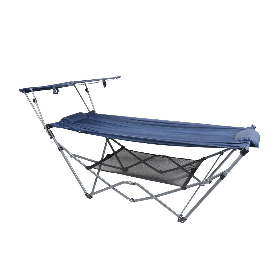 Hammock with Canopy, 32 W x 72  L , Blue