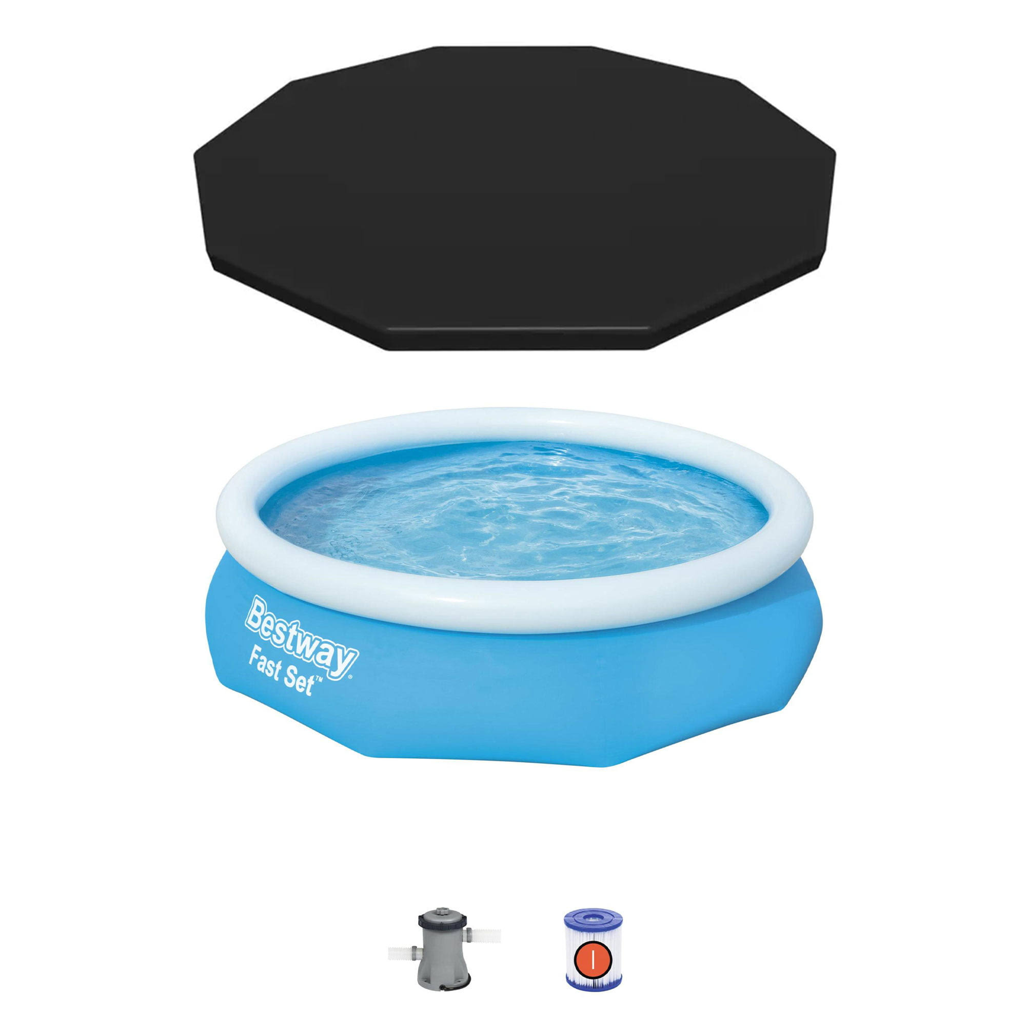10  x 30  Fast Set Inflatable Above Ground Pool w/ Pump   Cover