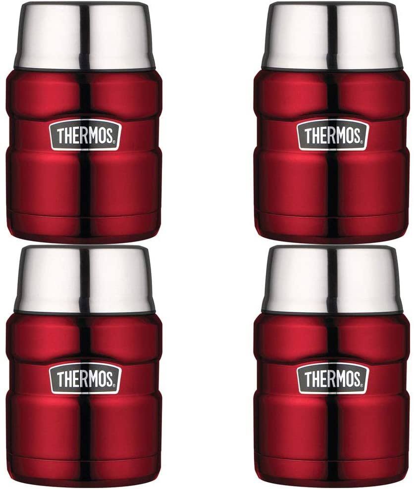 Thermos Stainless Food Jar, Cranberry 16oz. Quantity 4
