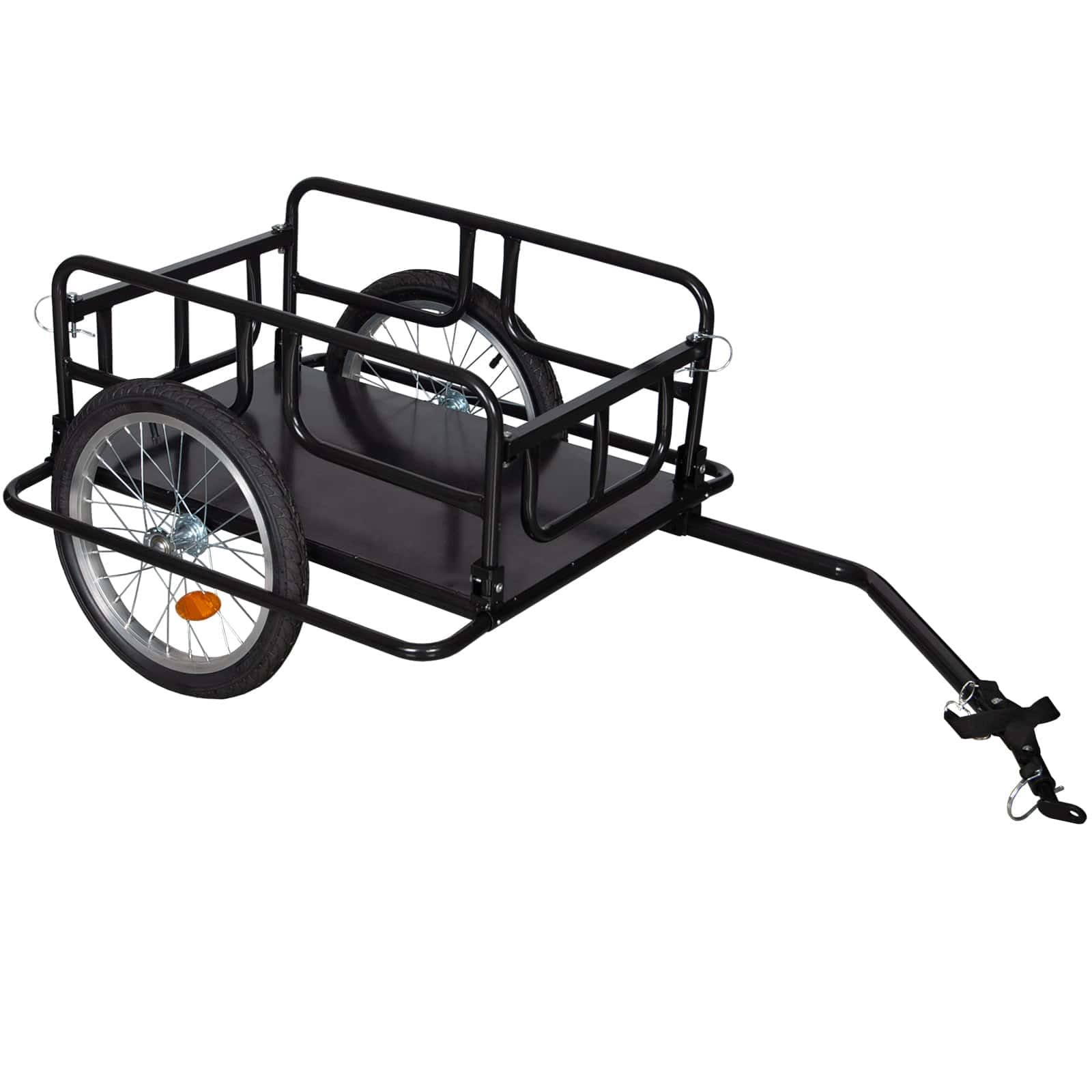 Comie Bike Cargo Trailer W/ Universal Bicycle Coupler, 16  Wheels, Foldable Bike Wagon for Carrying Groceries, Luggage, Tools