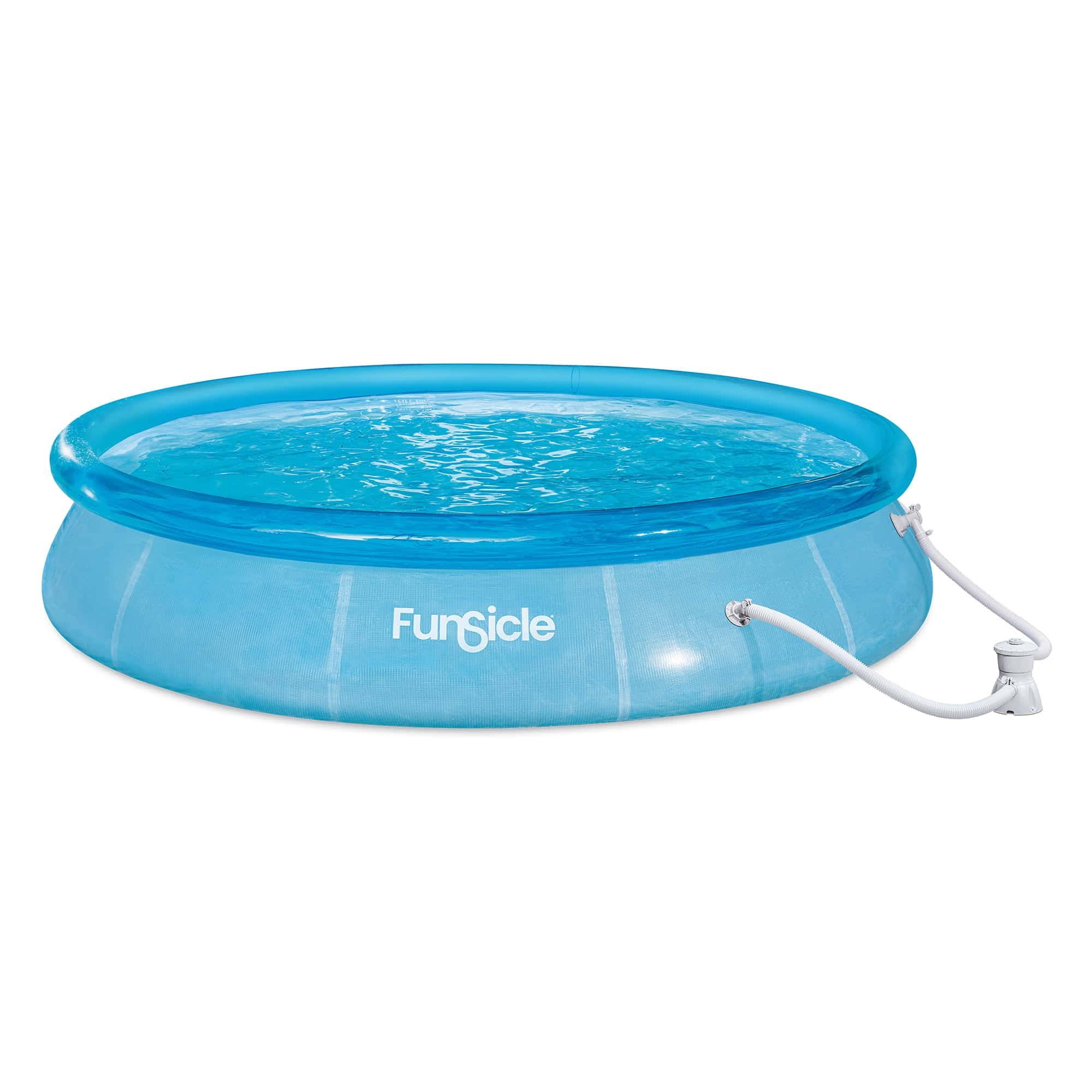 Funsicle 12ft x 30in Round Sea-Thru QuickSet Above Ground Pool with Cartridge Filter Pump, Age 6   up