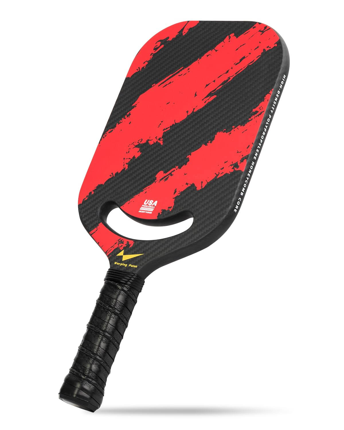 Warping Point Carbon Fiber Pickleball Paddle with Aero Throat, 16mm Polypropylene Honeycomb Core