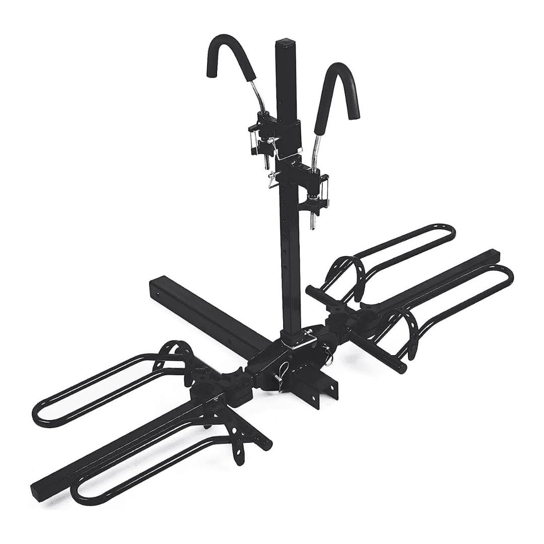MaxxHaul 50027 Hitch Mount Bike Rack Platform Style 2-Bike Rack for Cars Trucks SUVs Minivans with Hitch Tightener