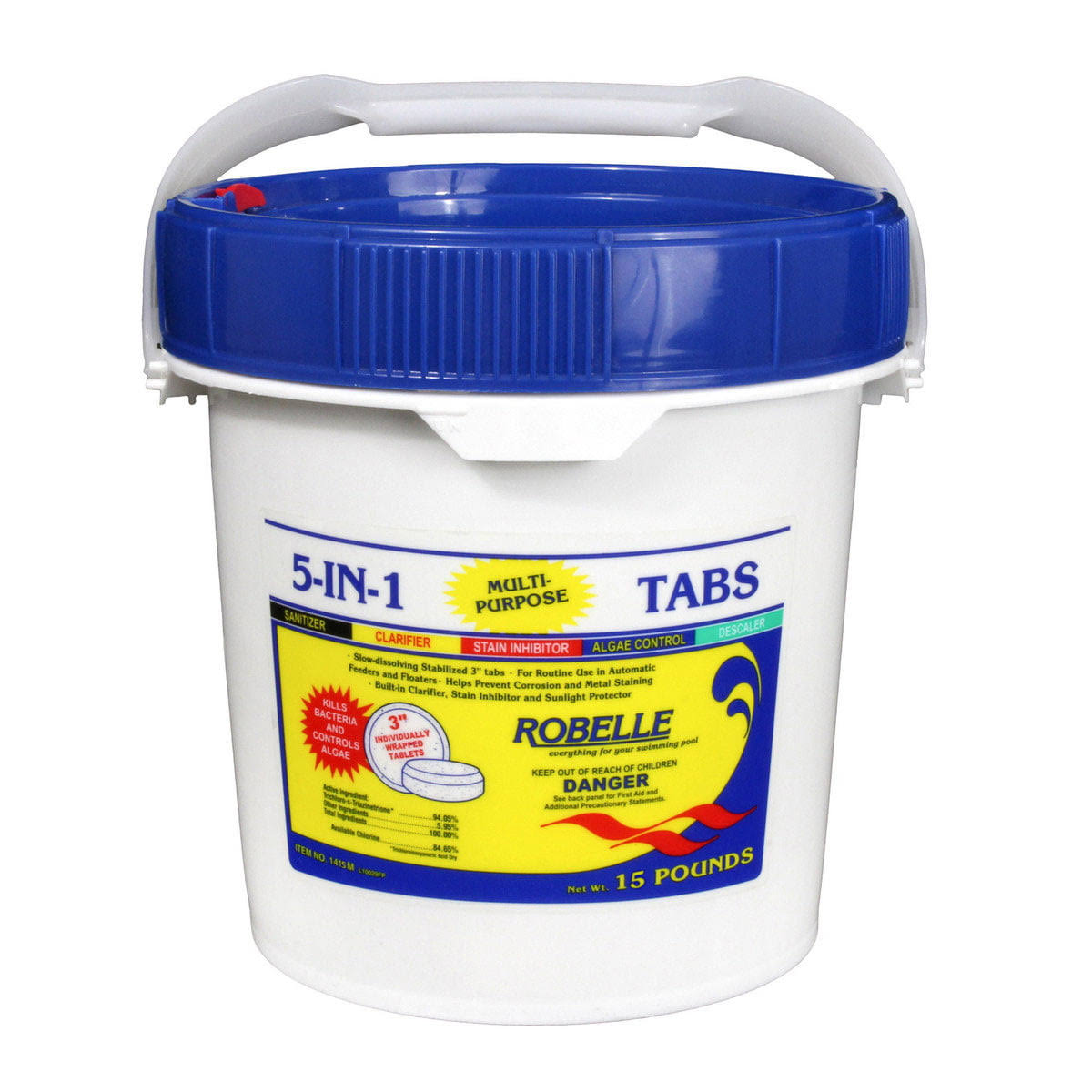 Robelle 5-In-1 Swimming Pool Multi-Purpose 3  Chlorinating Tabs