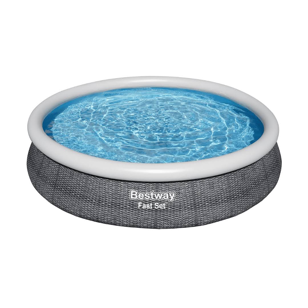 Fast Set 12’ x 30” Inflatable Round Soft Sided Above Ground Pool Set