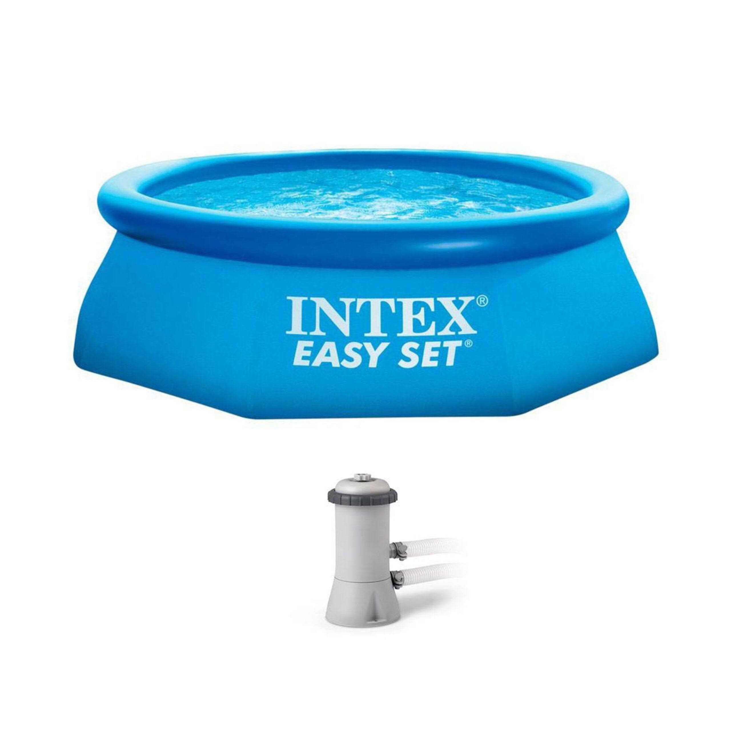 8ft x 30in Easy Set Inflatable Above Ground Polygonal Pool w/ Filter Pump