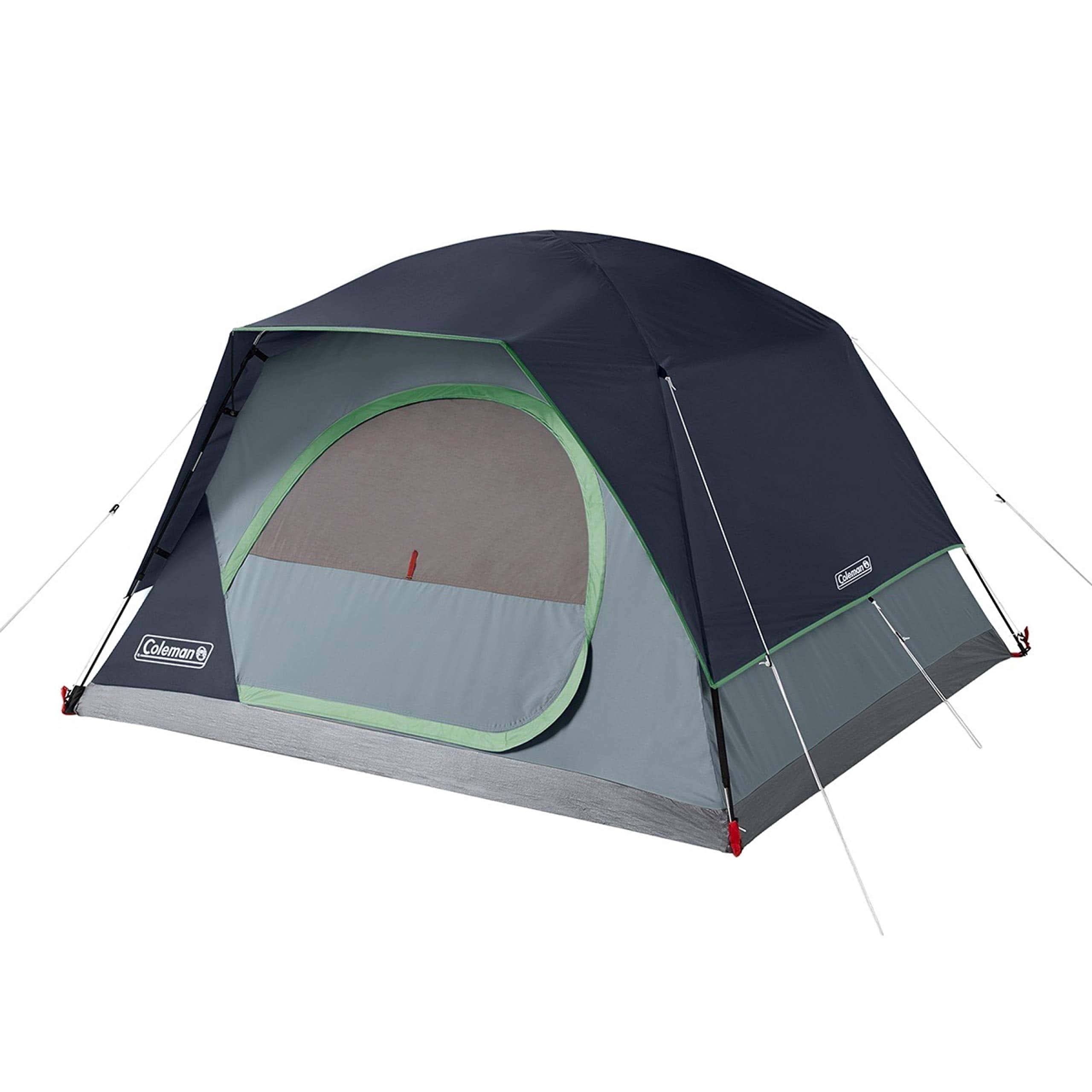 Skydome Camping Tent, 2/4/6/8 Person Weatherproof Tent, Includes Pre-Attached Poles, Rainfly, Carry Bag   Roomy Interior