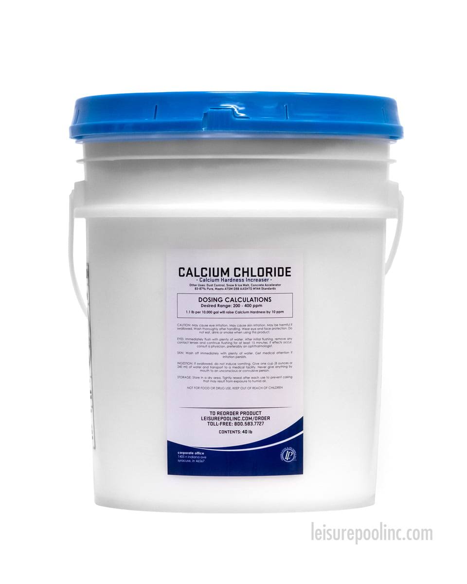 Leisure Pool Calcium Hardness Increaser (Calcium Chloride, Flakes) | 50 lb. Pail
