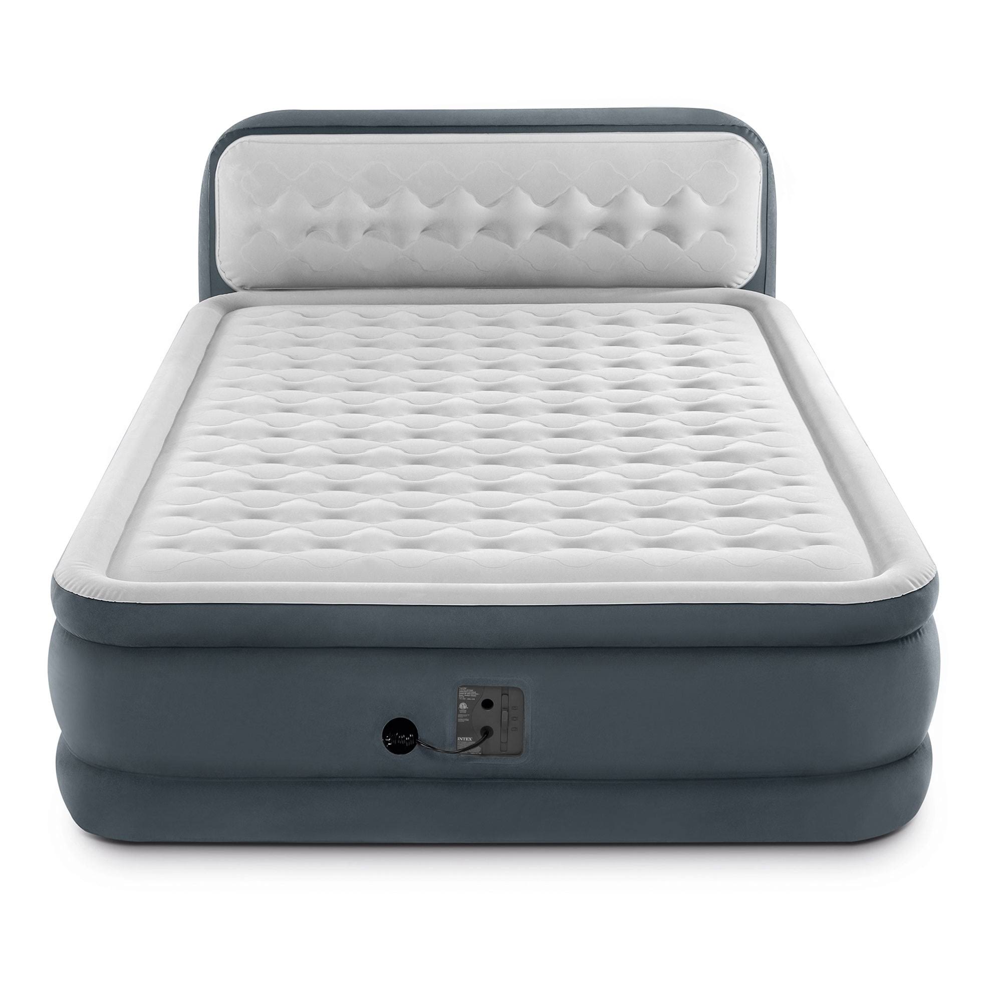 Ultra Plush Dura Beam Deluxe Airbed with Built In Pump   Headboard, Queen