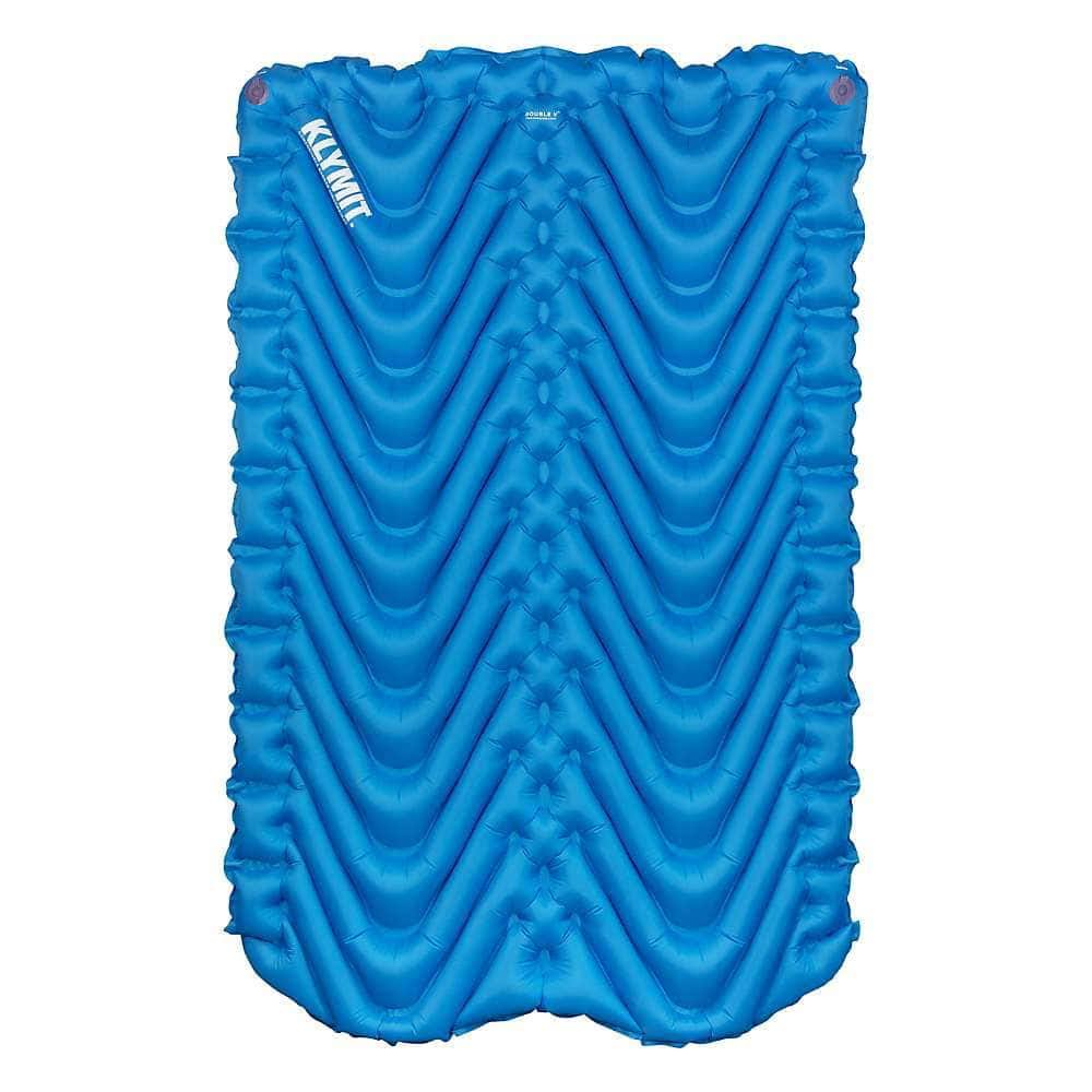 Klymit Side-by-Side Double V Sleeping Pad, 74  Length x 47  Width, Blue