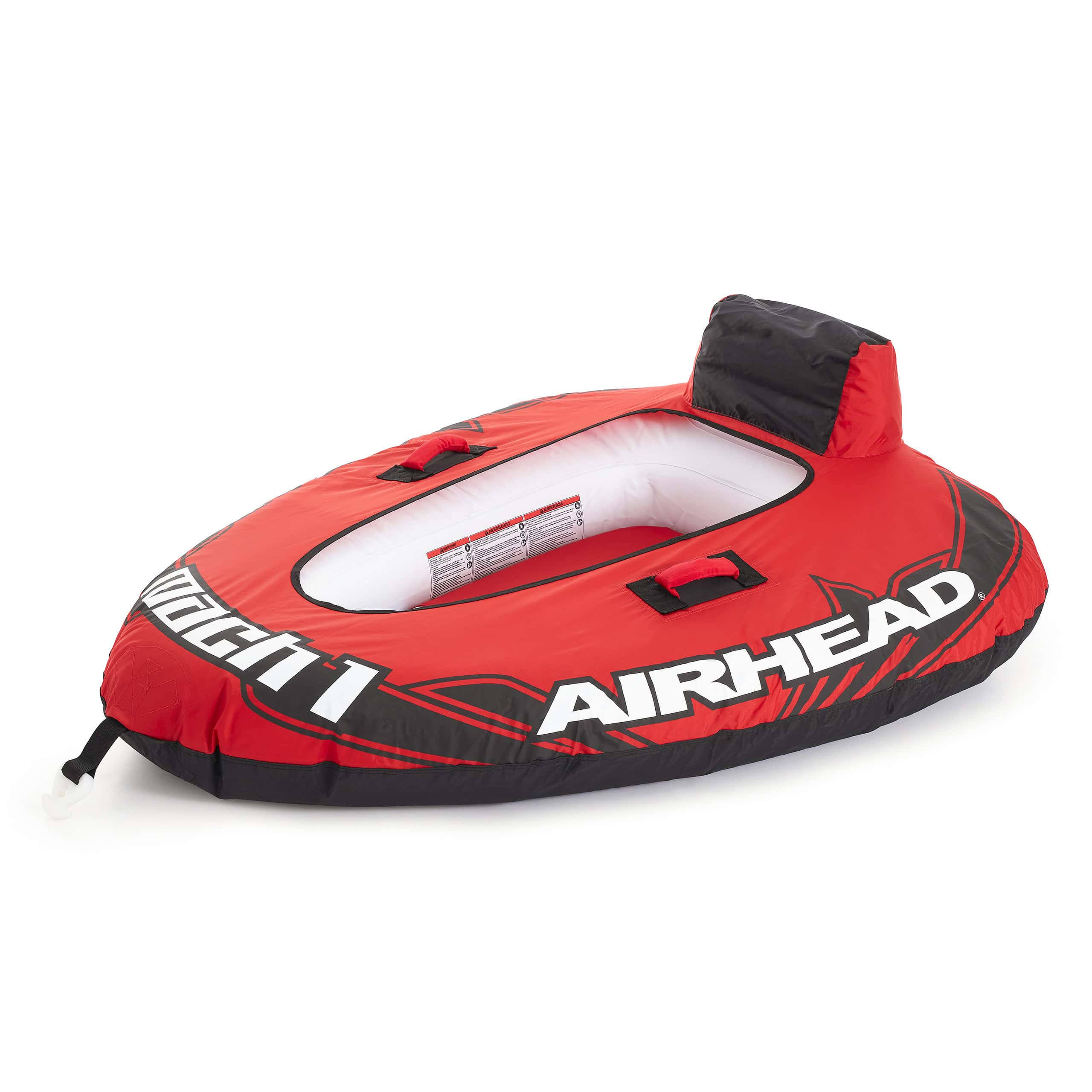 Mach 1 Inflatable Single Rider Towable Lake Ocean Water Tube Float, Red