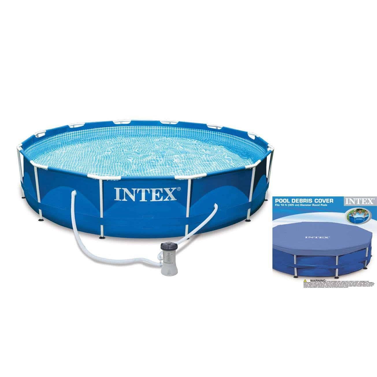 Metal Frame 10  x 30  Outdoor Swimming Pool with Filter Pump   Cover Metal frame pools Round