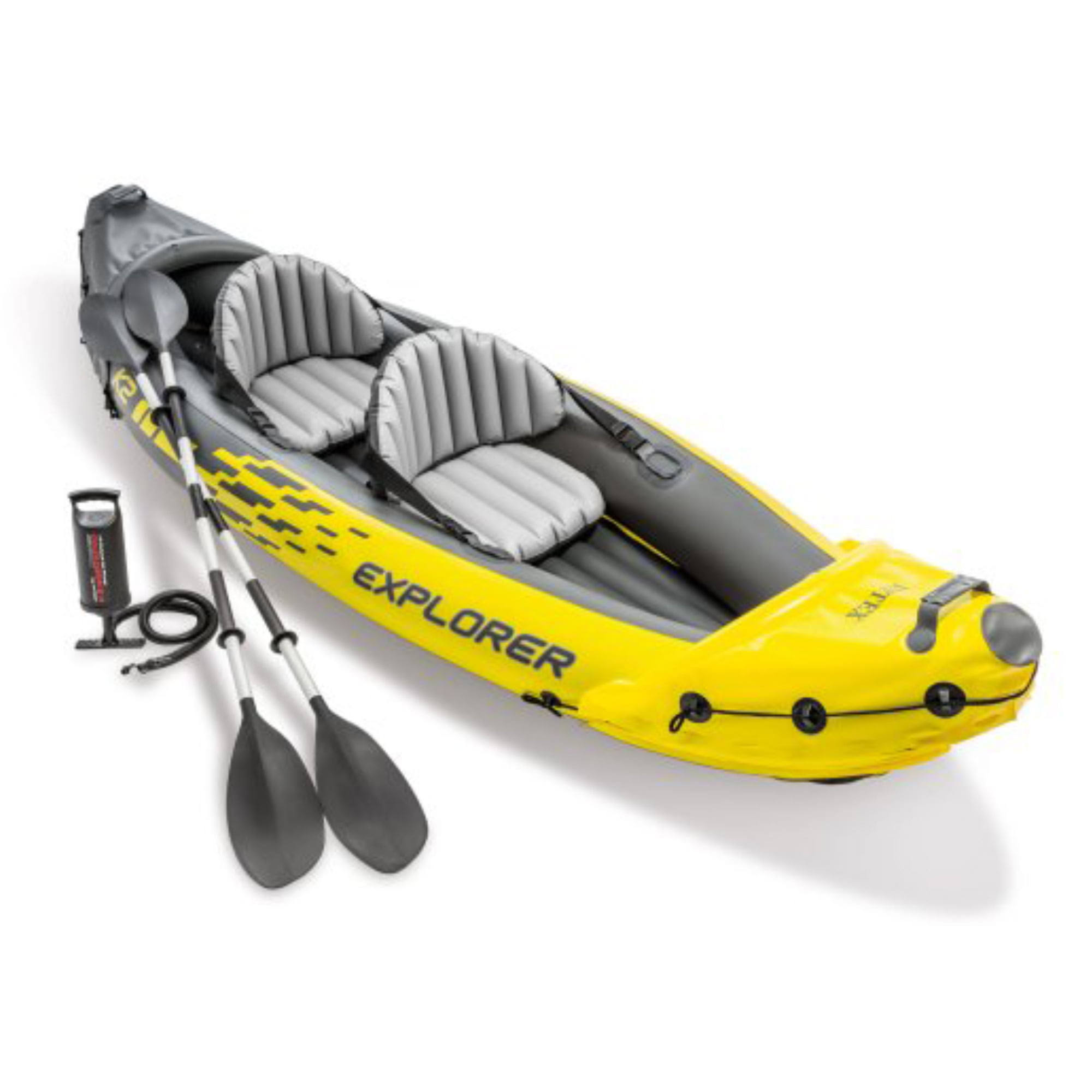 Explorer K2 Inflatable Kayak with Oars and Hand Pump