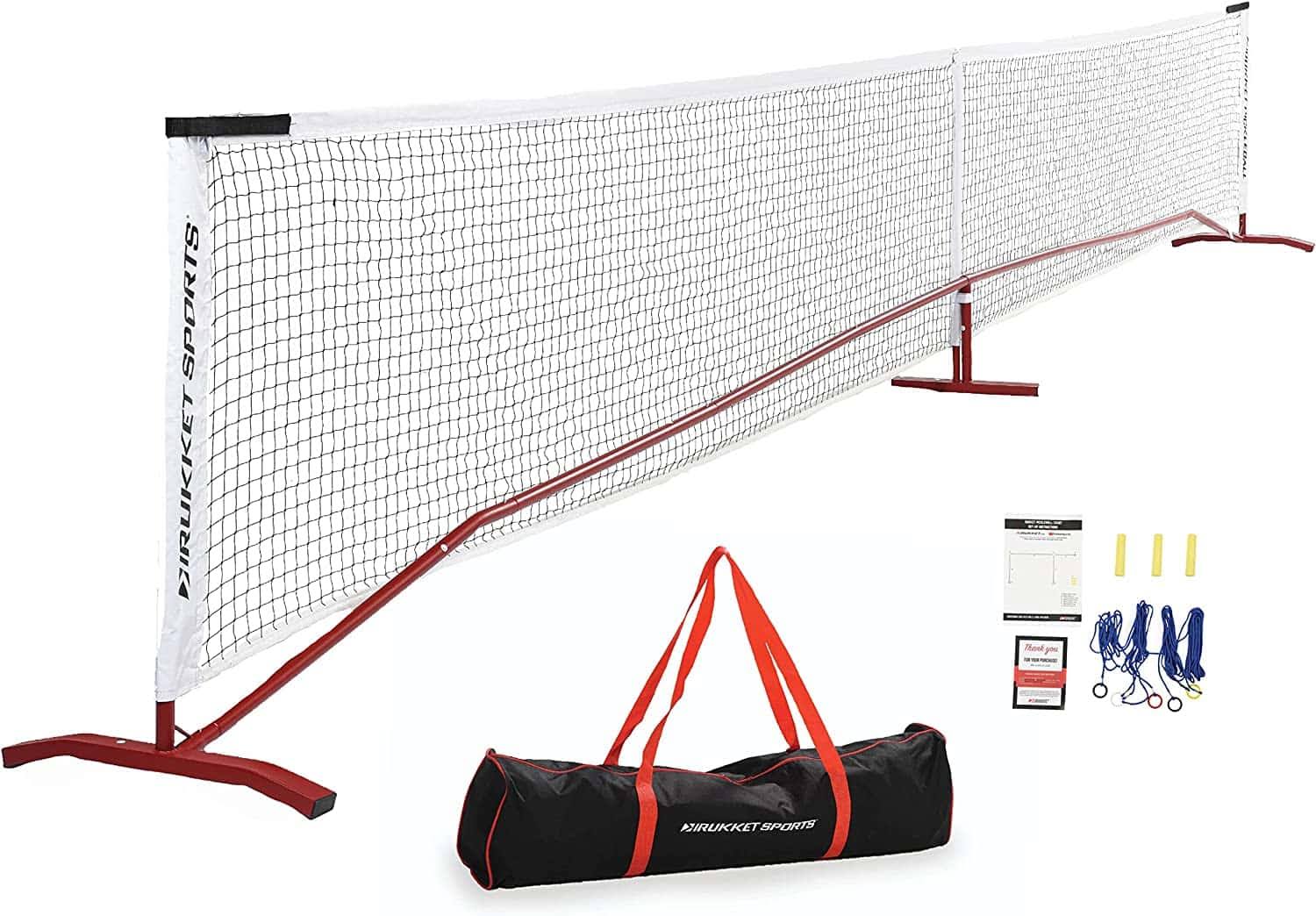 Rukket Sports Portable Pickleball Net, Regulation Size 22 Foot Net with Steel Frame