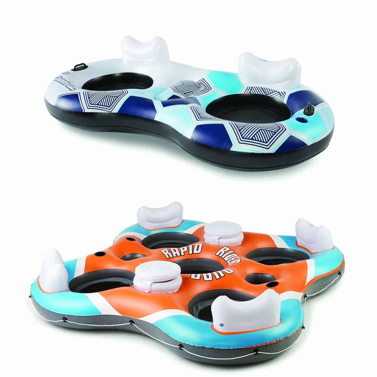 Rapid Rider Round 2 Person Tube Float and 4 Person Island Raft