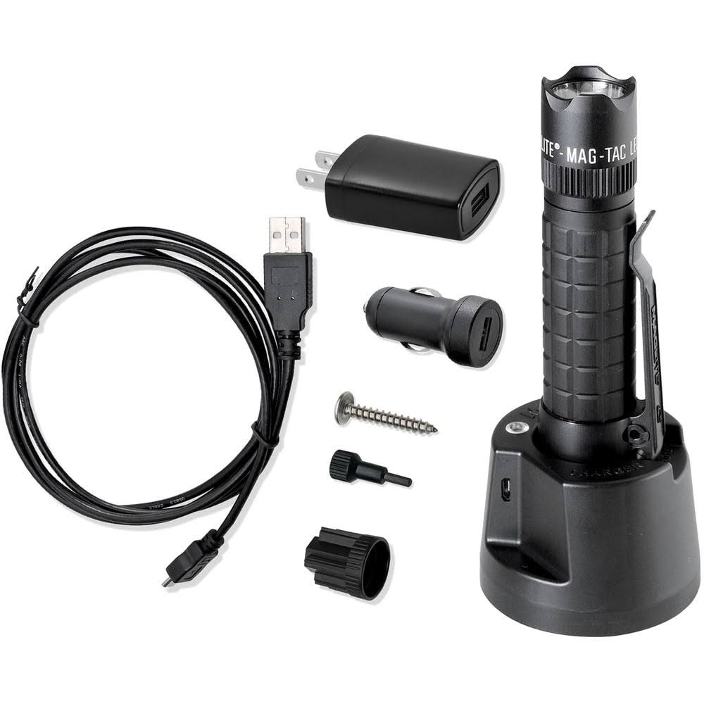 Maglite Instrument TRM1RA4 Mag-TAC LED Rechargeable Flashlight   Crown Bezel
