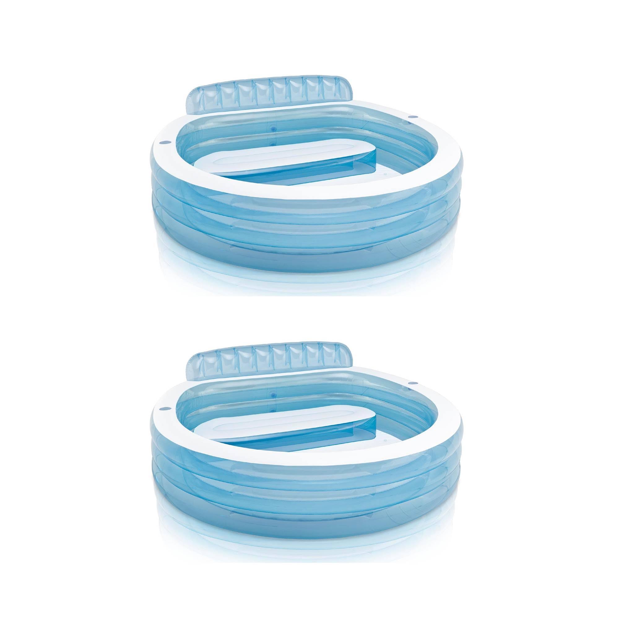 7.33ft x 30in Swim Center Inflatable Pool with Built In Bench (2 Pack)