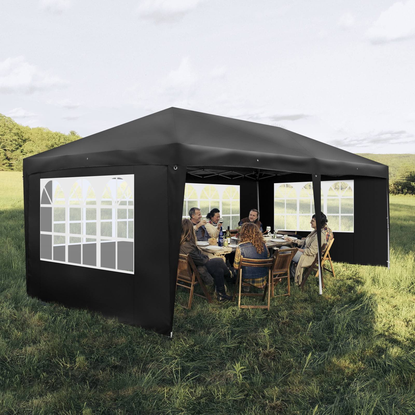 Ktaxon 10 x20  Canopy Wedding Party Tent Pop up Gazebo Black-6