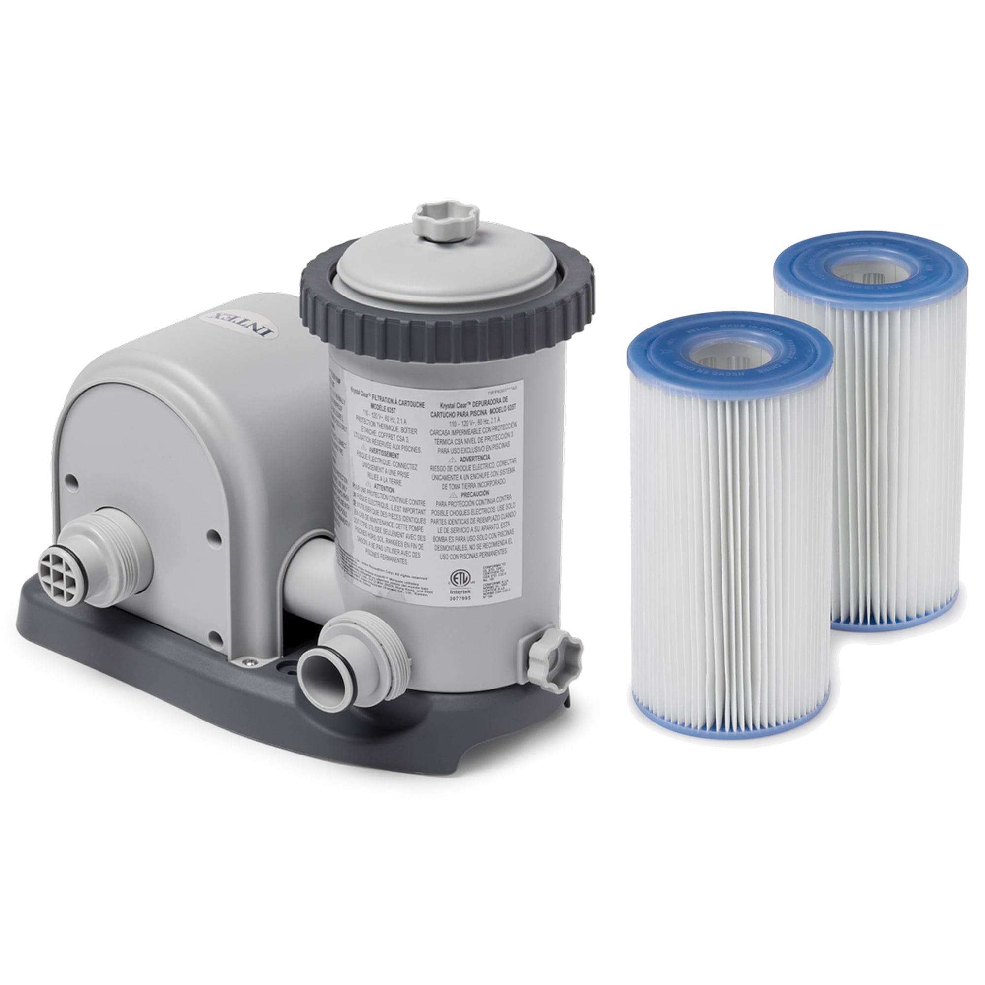 1500 GPH Easy Set Pool Filter Pump   Type A or C Cartridge (2 Pack)