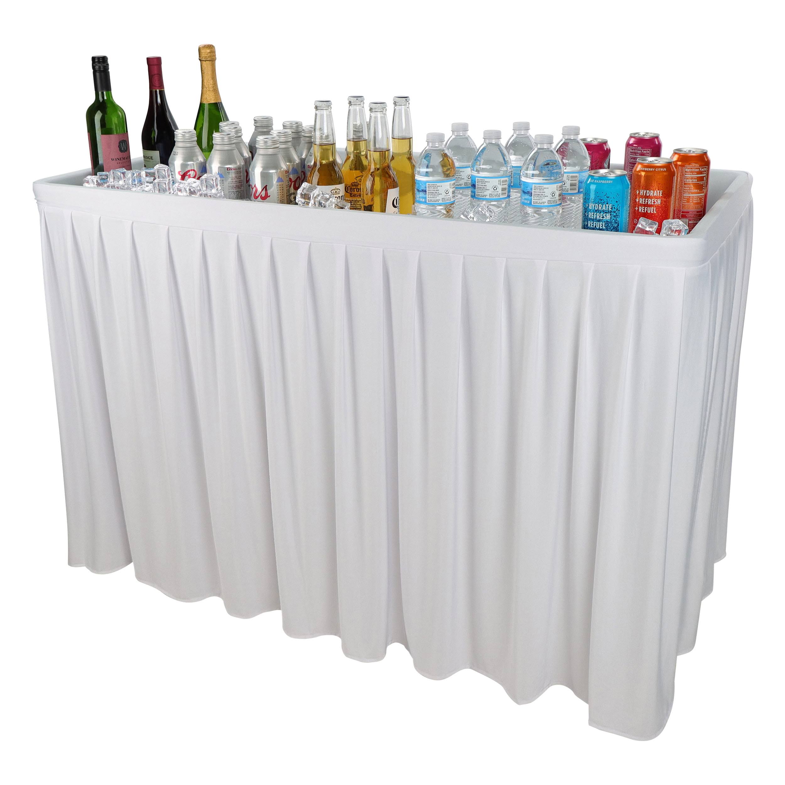 7Penn Folding Ice Cooler Table   4ft Long Bar Cooler Table Outdoor Ice Chest