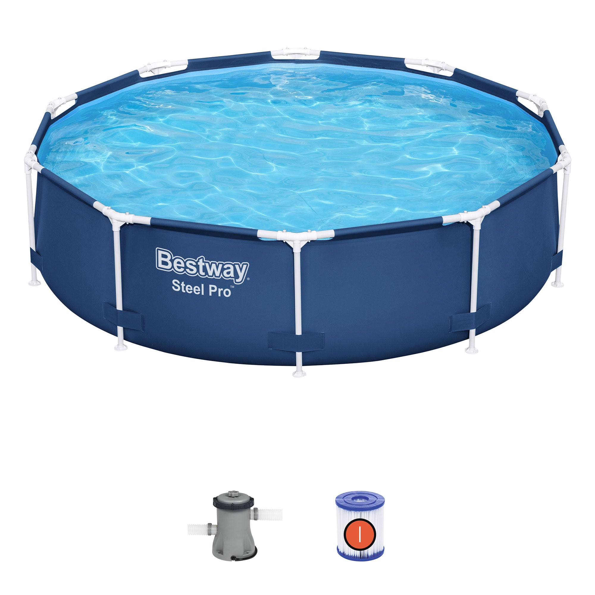 Steel Pro 10  x 30  Above Ground Swimming Pool Set with Filter Pump