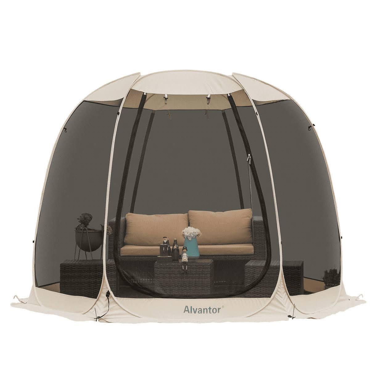 10 x10  Gazebo Pop Up with Mosquito Netting Portable Beige