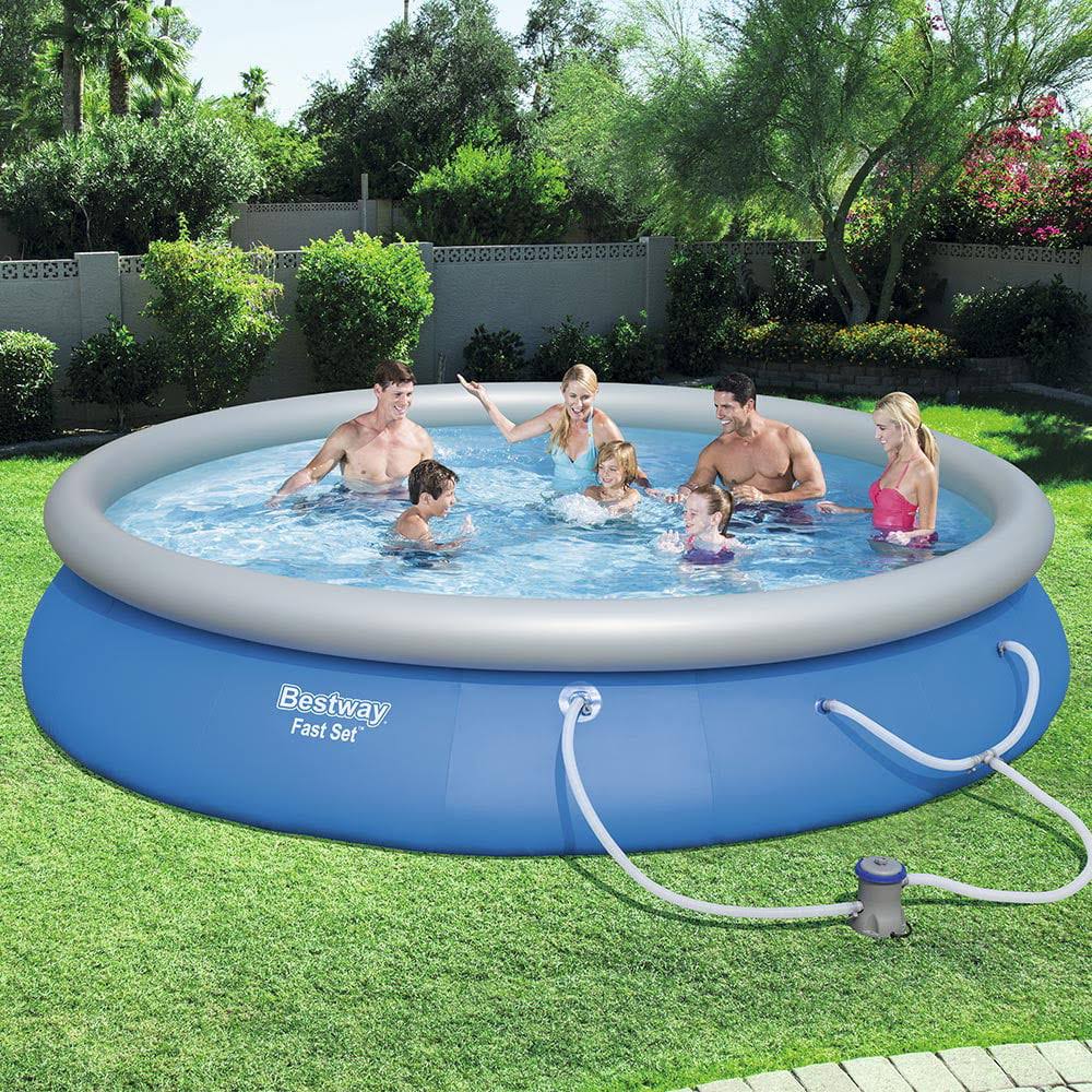Fast Set- Round Above Ground Pool Set, 15 ft x 33 in