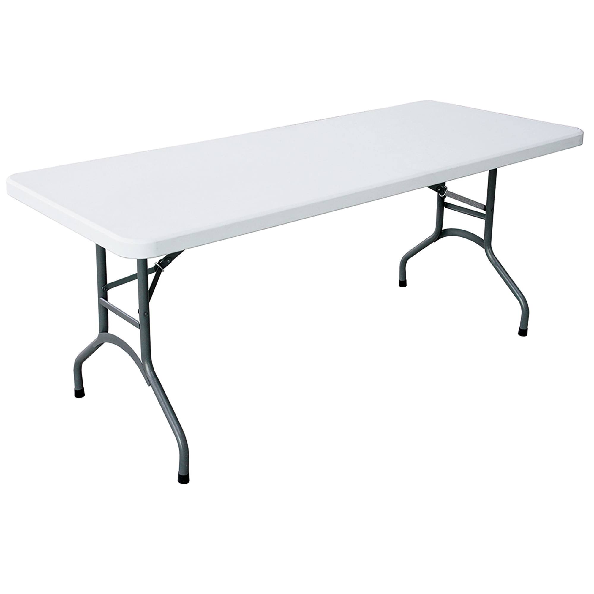 Plastic Development 706 Heavy Duty 6 Foot Straight Banquet Folding Table, White
