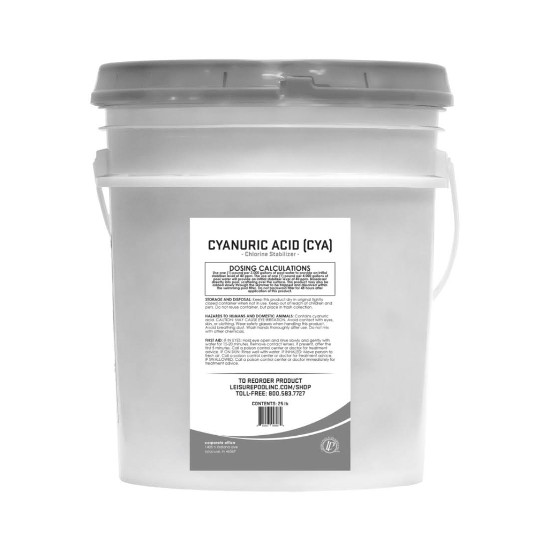 Leisure Pool Chlorine Stabilizer (Cyanuric Acid) | 25 lb. Pail