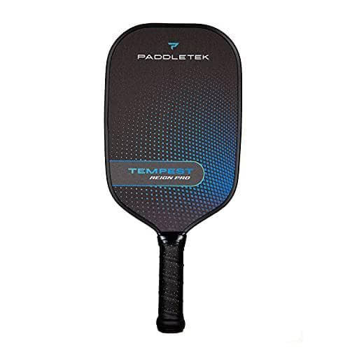 paddletek tempest reign pro pickleball paddle, powerful performance paddle, standard grip   blue