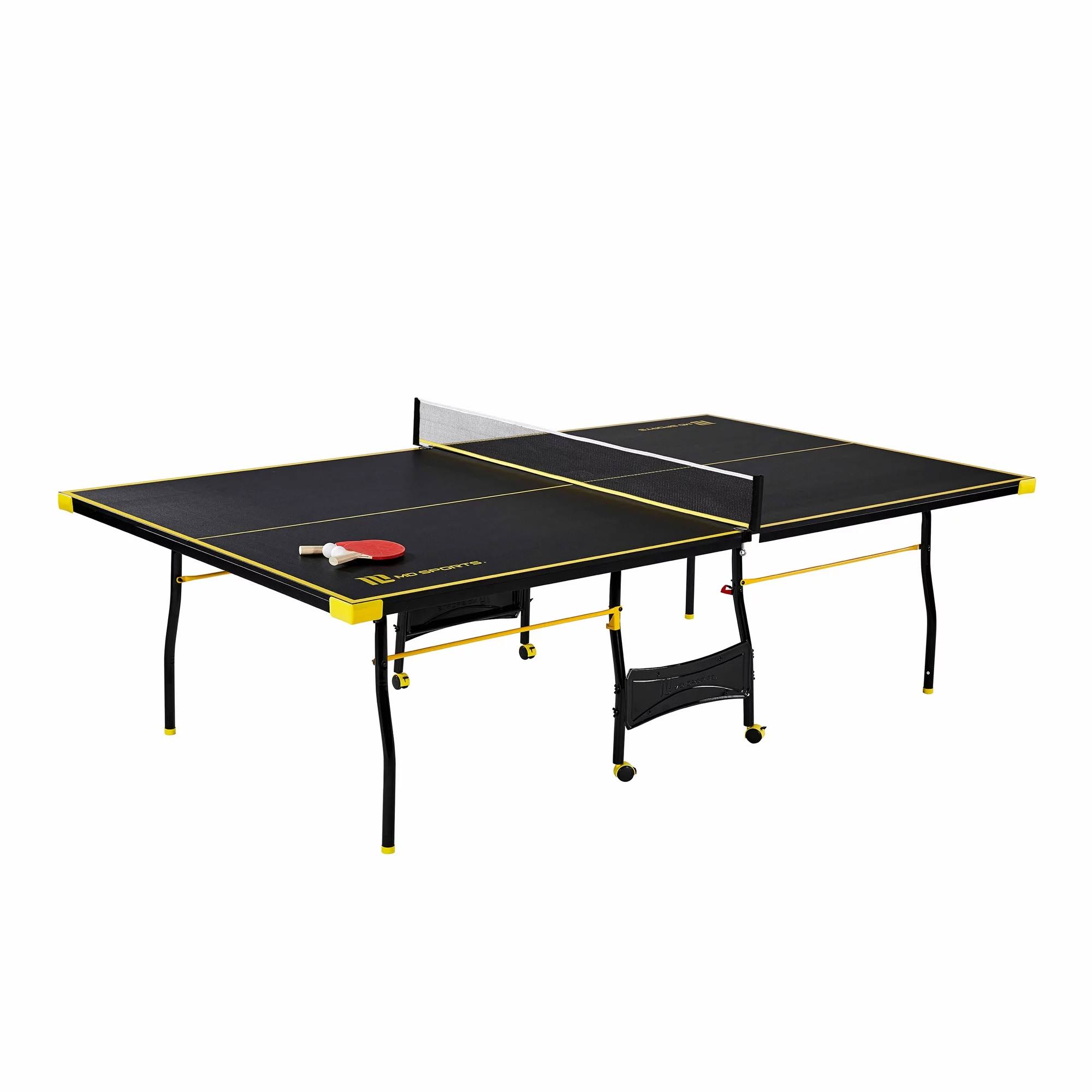 MD Sports Official Size Table Tennis Table   Black/Yellow