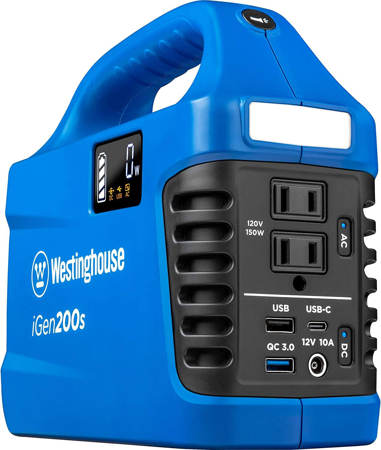 IGEN200S 150-Rated/300-Peak Watt Camping/RV Power Station 194-Watt Hour Portable Solar Generator