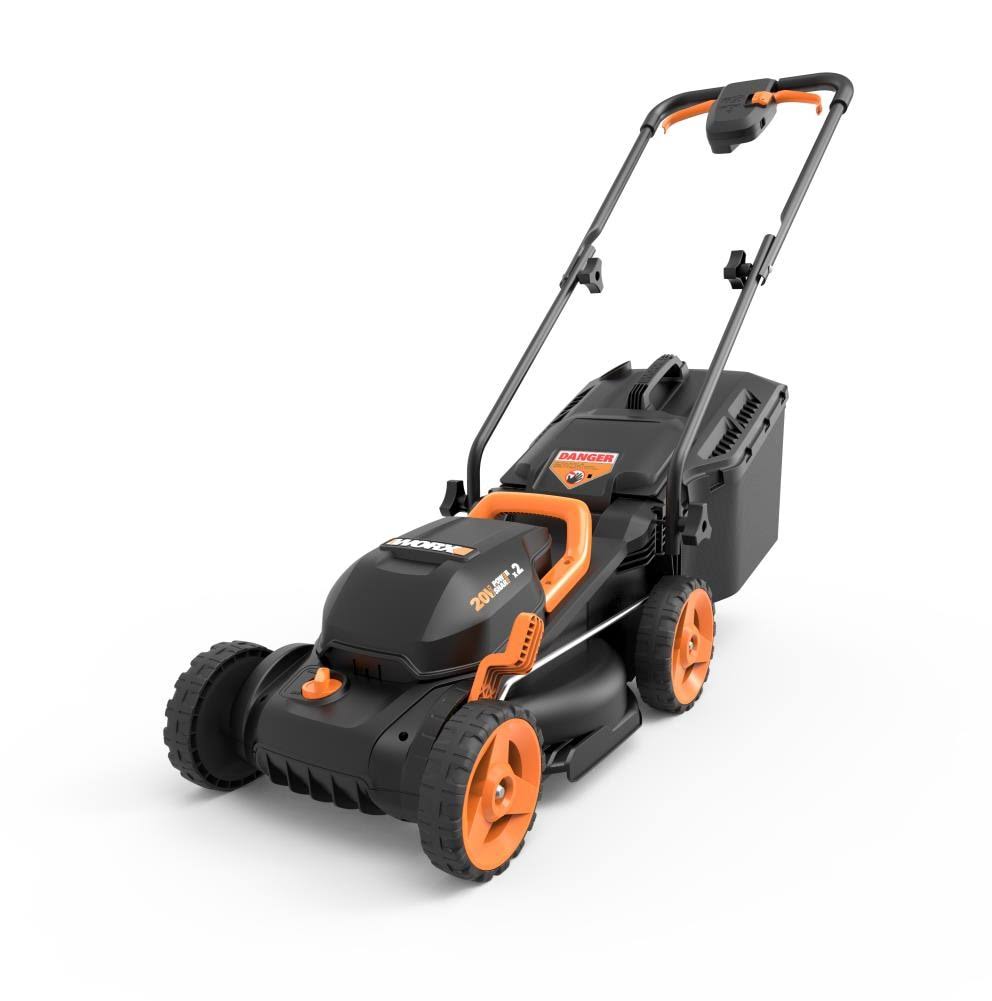 WG779 40-volt 14-in Cordless Electric Lawn Mower 4 Ah (Battery   Charger Included)