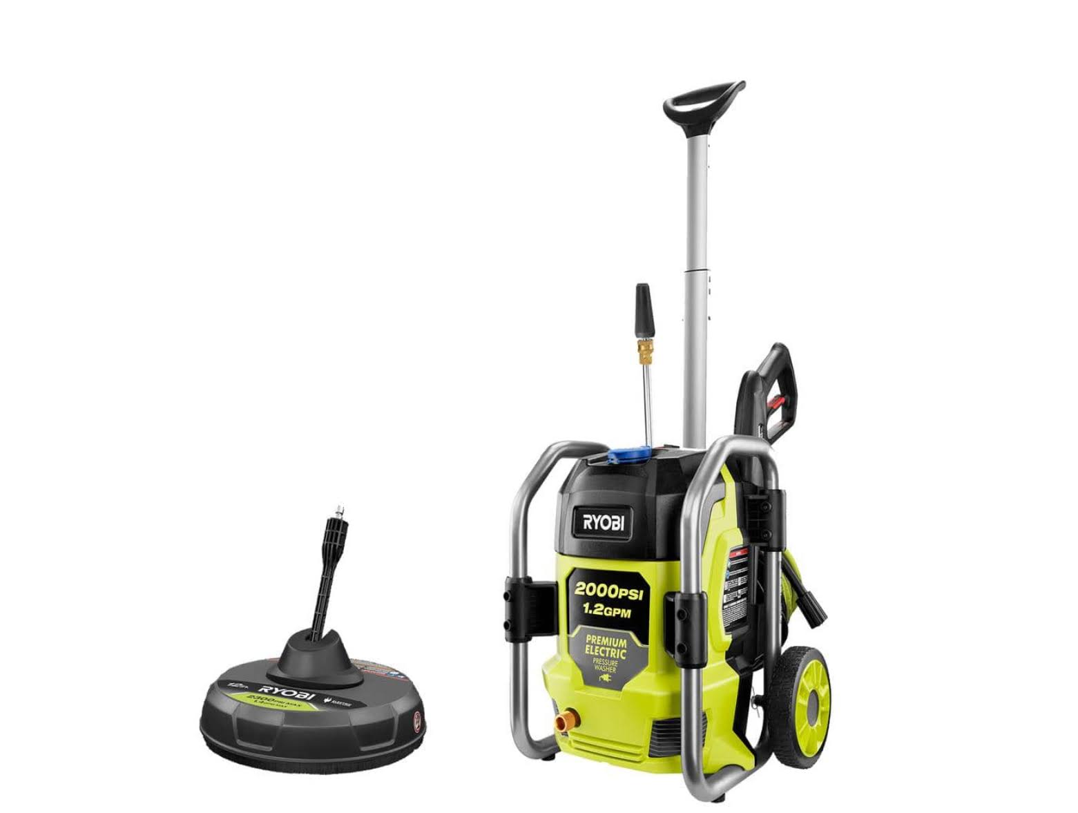 RY142022-SC 2000 PSI 1.2 GPM Cold Water Electric Pressure Washer with Surface Cleaner