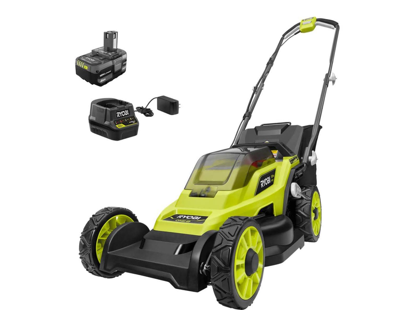 P1180VNM  18V 13 in. Cordless Battery Walk Behind Push Lawn Mower with 4.0 Ah Battery and Charger