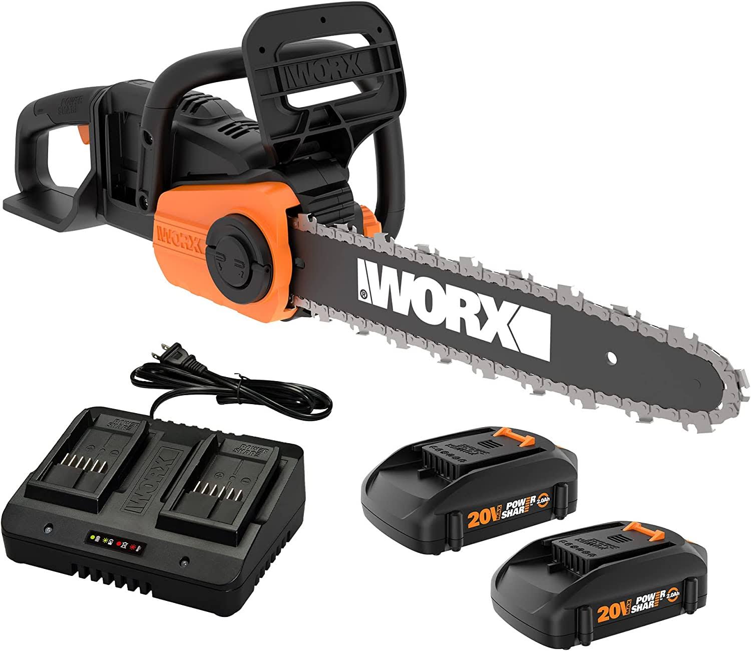 40V Power Share Cordless 14  Chainsaw with Auto-Tension (2X 20V)