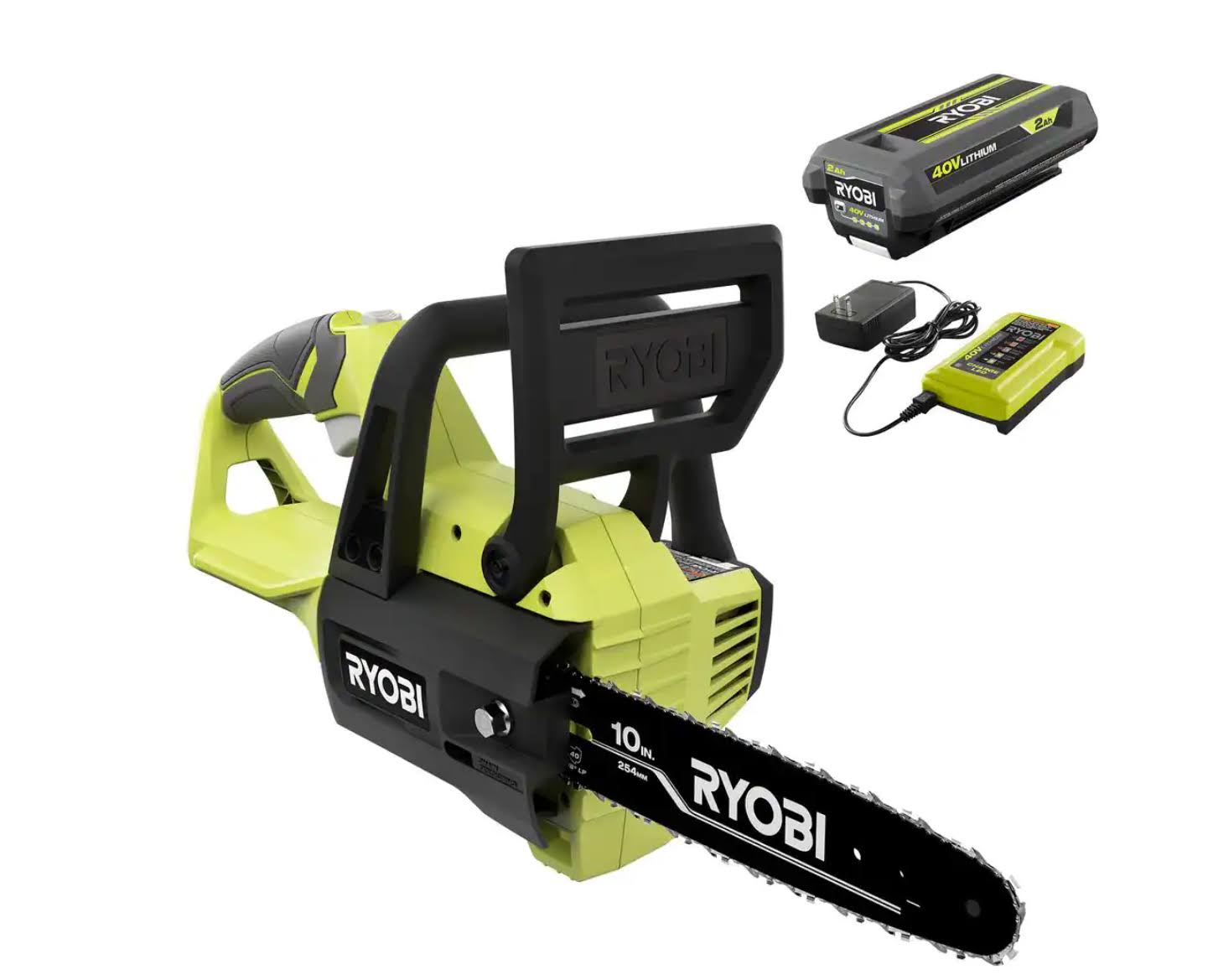 RY40570 40V 10 in. Cordless Battery Chainsaw with 2.0 Ah Battery and Charger