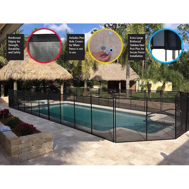 WaterWarden  WWF300 5-ft Pool Safety Fence, Black