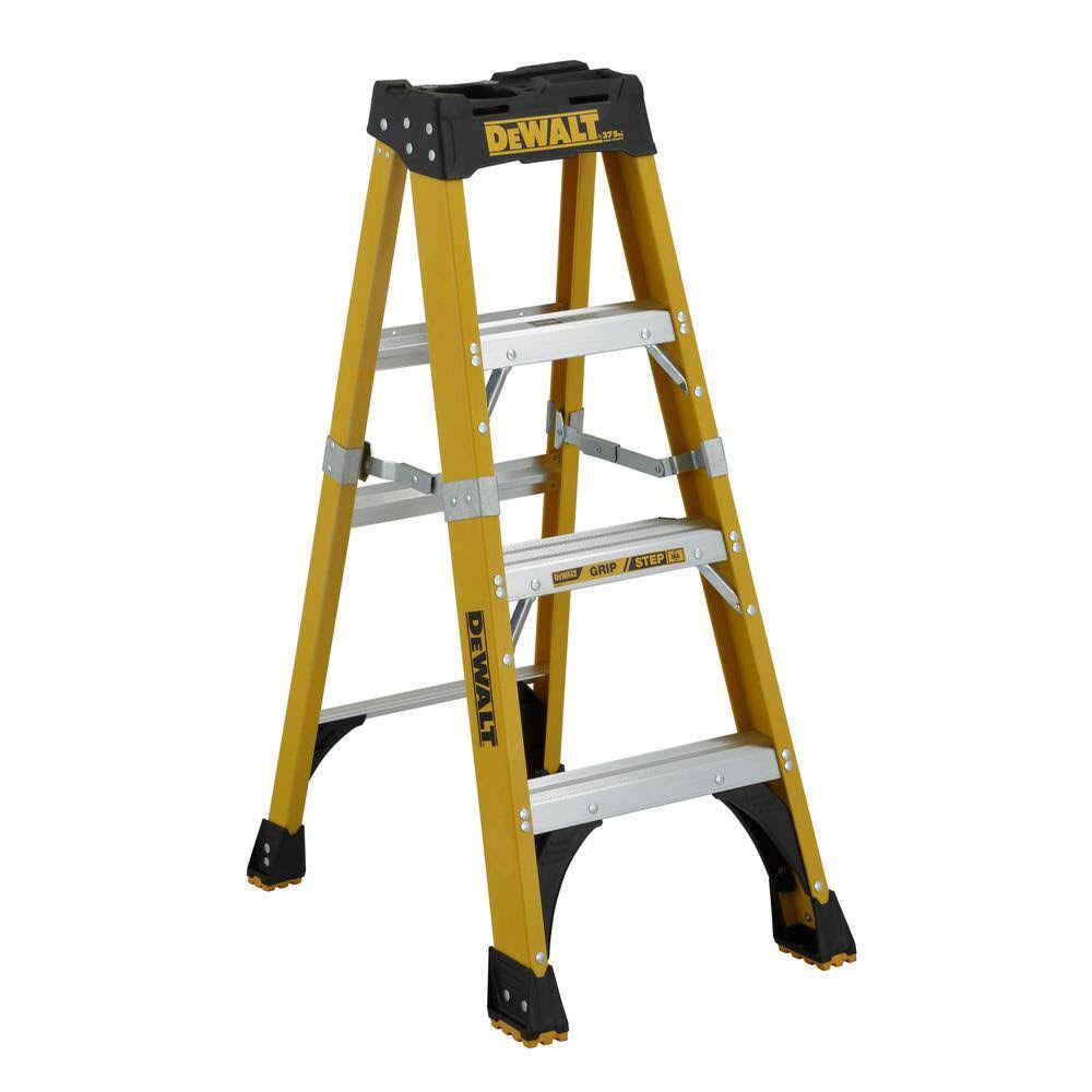 DXL3410-04 4 ft. Fiberglass Stepladder, 375 lbs. Load Capacity, Type IAA