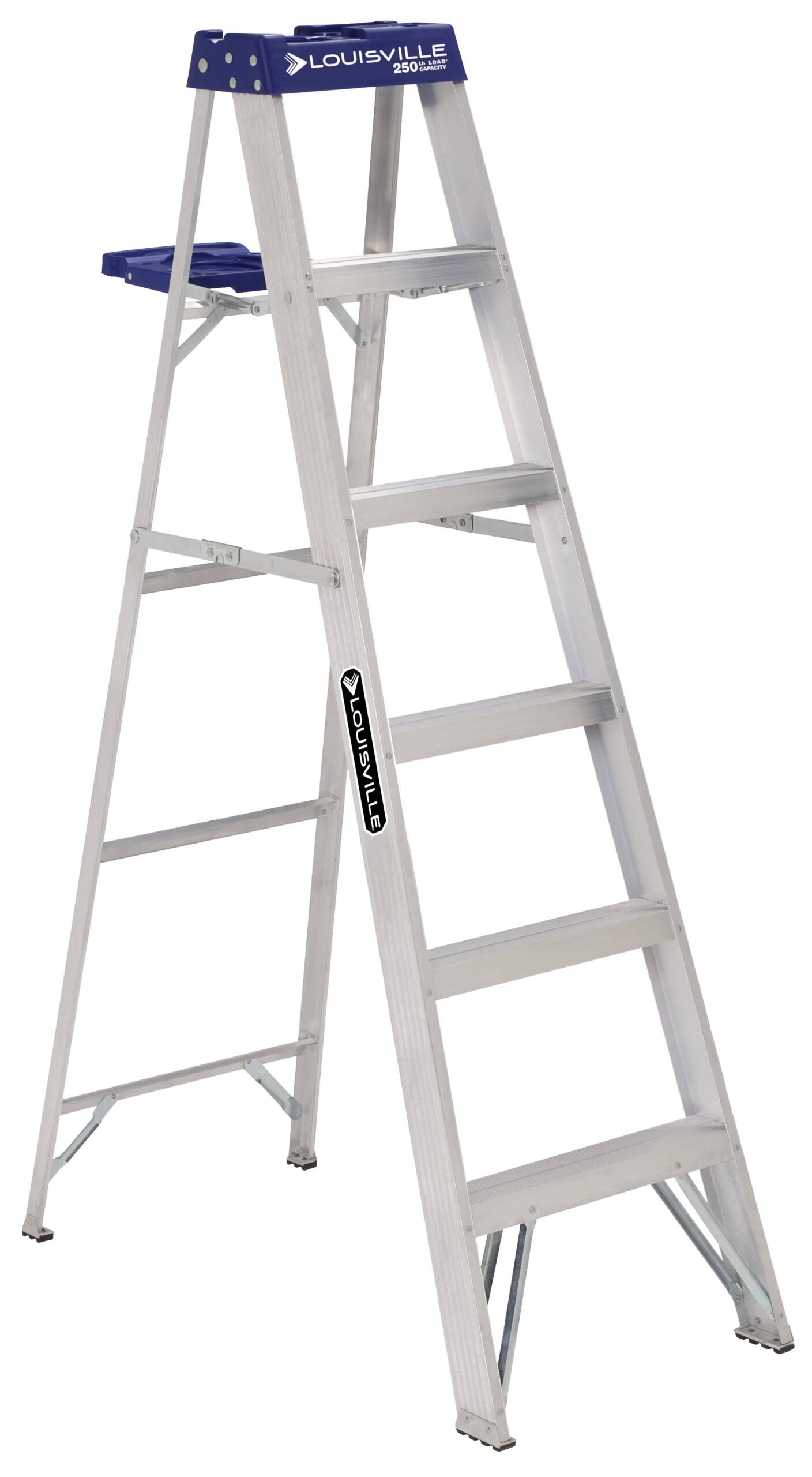 Ladder As2106 6 Ft. Aluminum Step Ladder, Type I, 250 Lbs. Load Capacity