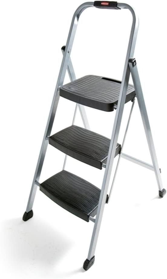 RM-3W 3-Step Stool Ladder, Silver