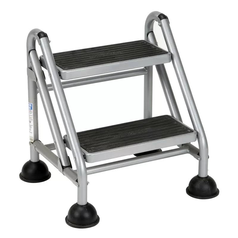 11824GGB1 2-Step Rolling Steel Step Ladder