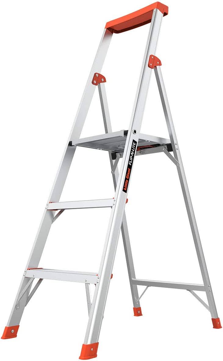 Ladder Systems Flip-N-Lite, 5-Foot, Stepladder, Aluminum, Type 1A, 300 lbs Rated (15273-001)