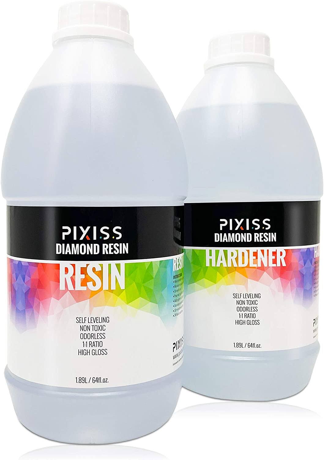 Pixiss Epoxy Resin Crystal Clear Casting Resin for Epoxy and Resin Art | Pixiss Brand Easy Mix 1:1 Gallon Kit | Supplies for Tumblers, Jewelry Resin, Molds, Crafting Resin Kit