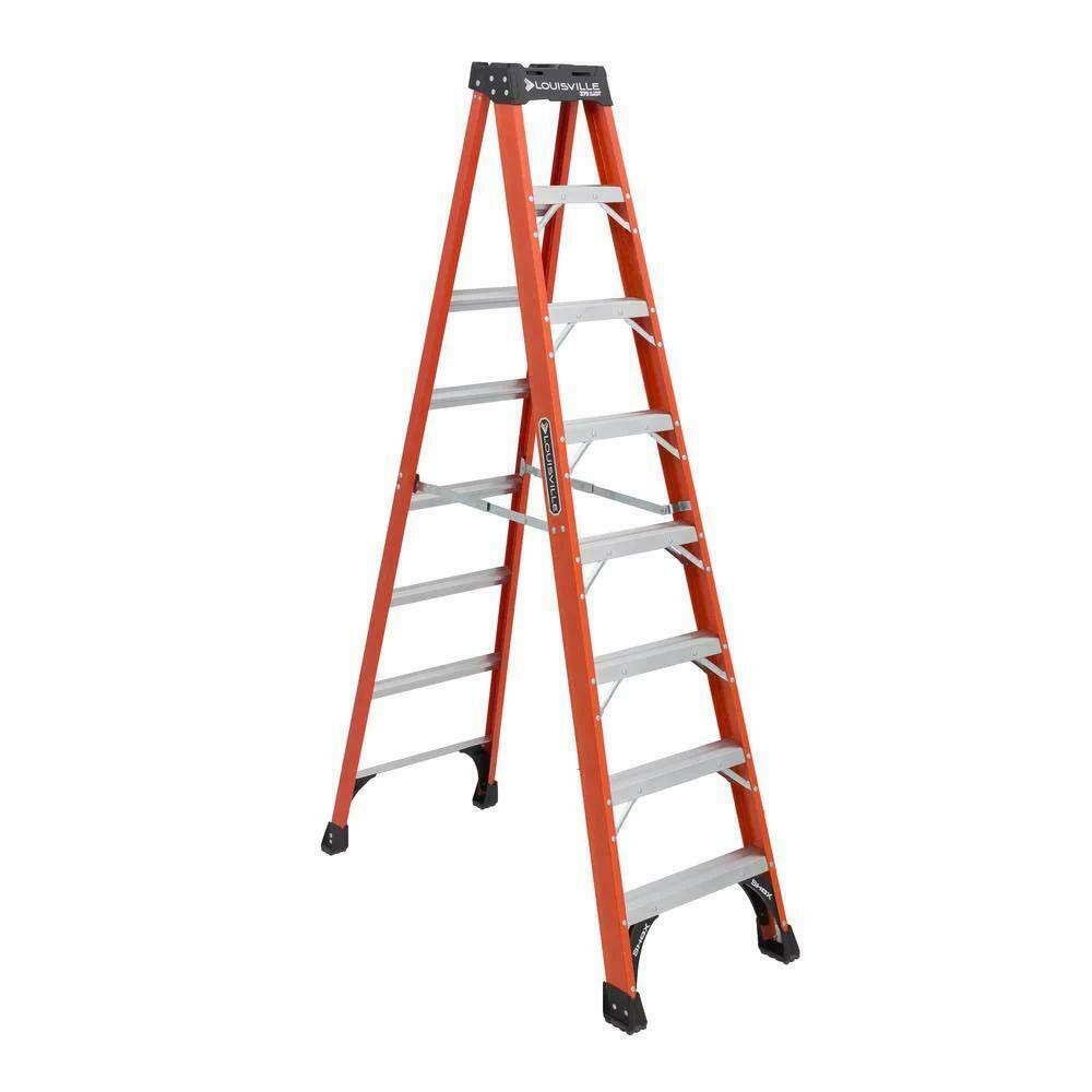 Ladder FS1408HD 8 ft. Fiberglass Step Ladder with 375 lbs. Load Capacity Type IAA Duty Rating