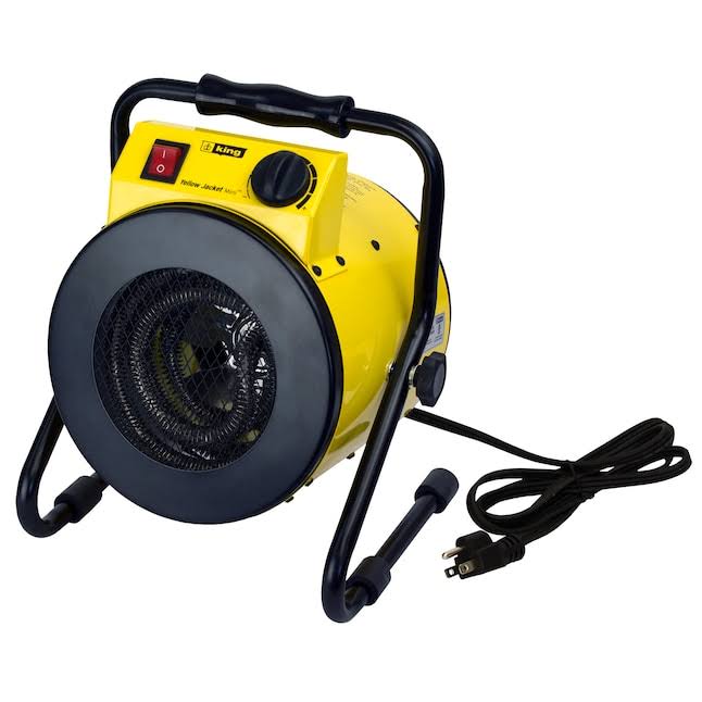 KING PSH1215T 1500-Watt 120-Volt Electric Portable Shop Heater with Thermostat and Plug-In Cord