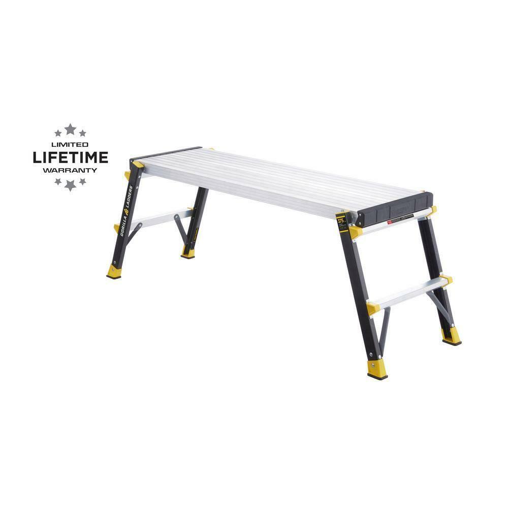 Ladders GLF-47WP 47 in. x 14 in. x 20 in. Fiberglass Slim-Fold Work Platform with 375 lbs. Load Capacity