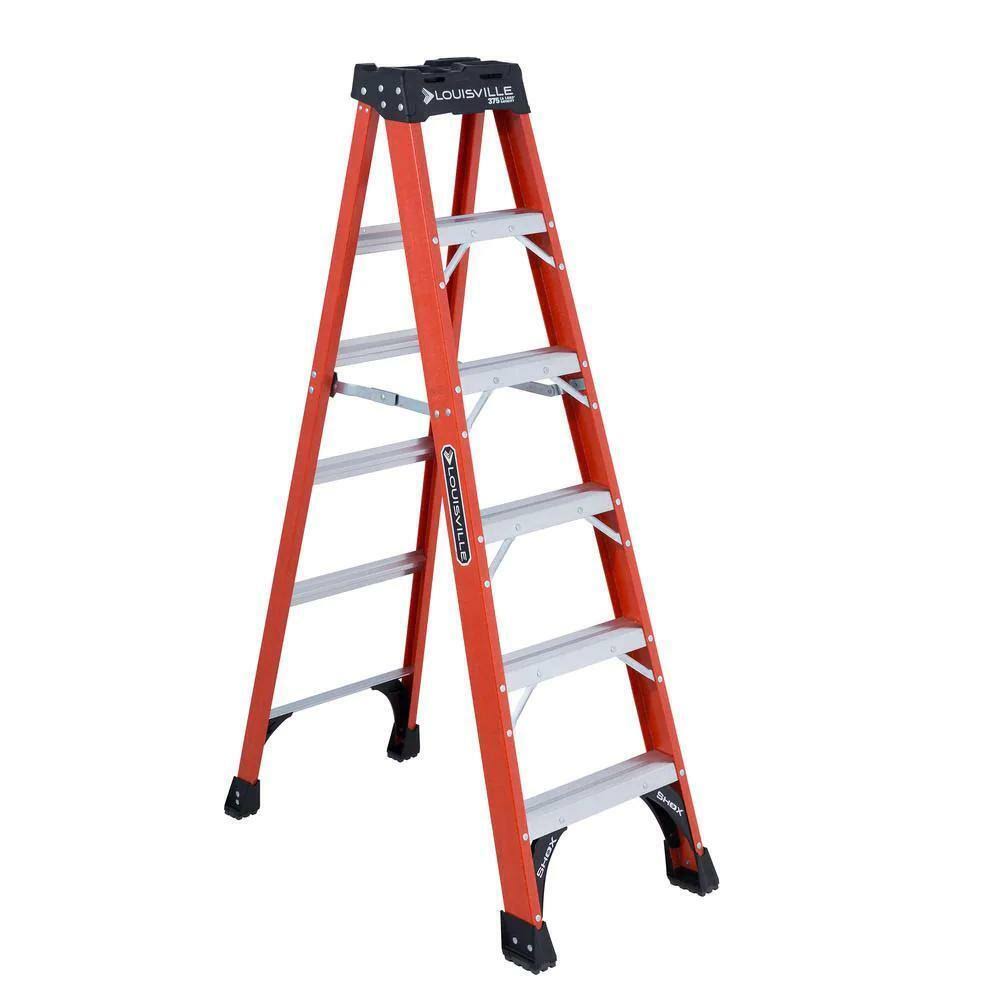 Ladder FS1406HD 6 ft. Fiberglass Step Ladder with 375 lbs. Load Capacity Type IAA Duty Rating