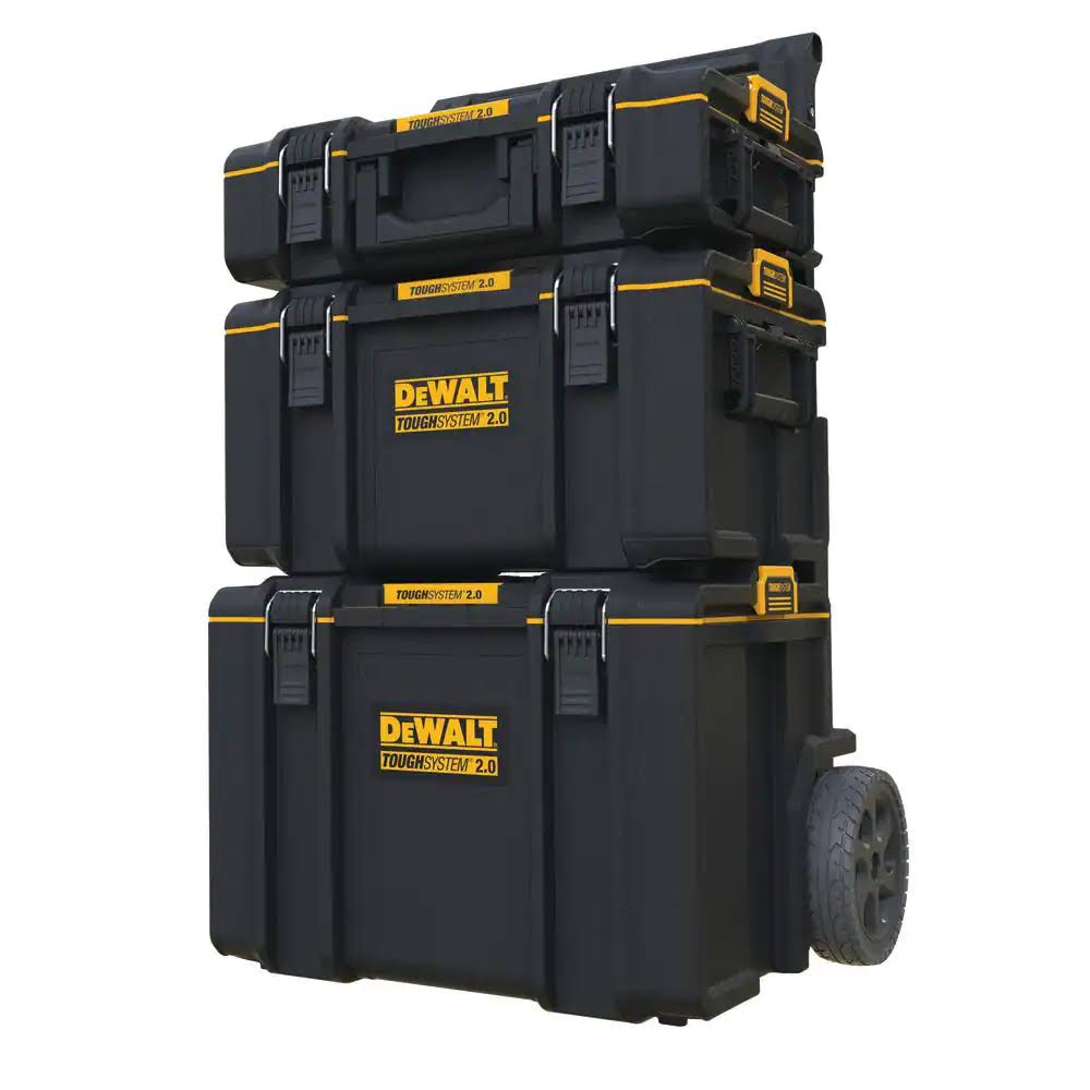 DWST08165W00450 TOUGHSYSTEM 2.0 Small Tool Box with Bonus 22 in. Medium Tool Box and 24 in. Mobile Tool Box (3-Piece Set)