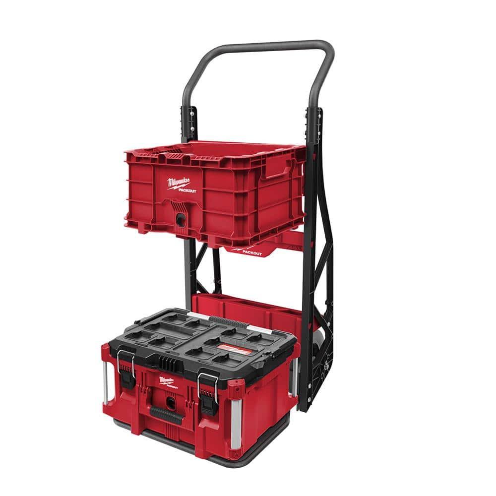 20 in. 2-Wheel Utility Cart with Large Tool Box and Crate (3-Piece) (48-22-8415-48-22-8425-48-22-8440)